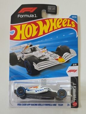 Hot Wheels Formula 1 White Visa Racing Car - Kids Toy